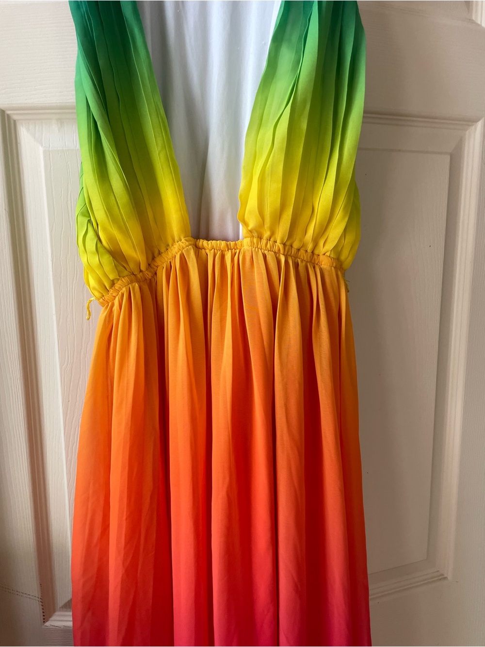 Rainbow Ombre Maxi Dress - Green to Purple - Picture 8 of 14